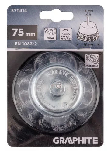 Graphite Drótkorong, fazék, sodrott, 75mm, csapos