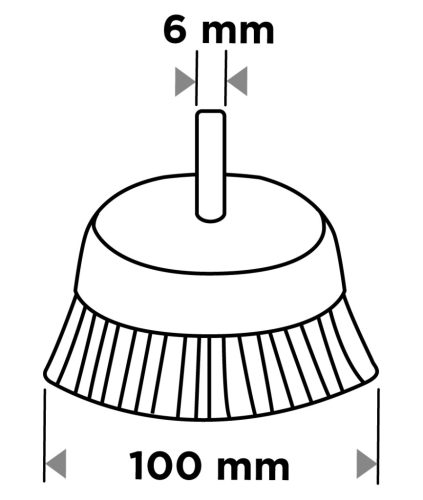 Graphite Drótkorong, fazék, hullámos, 100mm, csapos