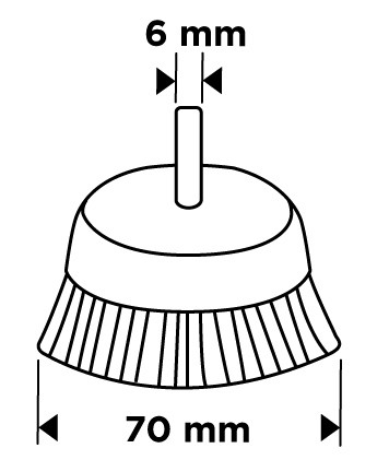 Graphite Drótkorong, fazék, hullámos, 70mm, csapos
