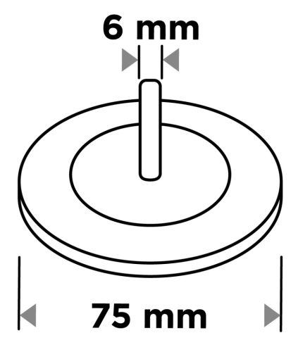 Graphite Drótkorong, tányér, műanyag, 50mm, csapos
