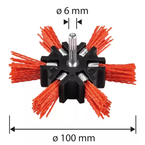Graphite Drótkorong, körkefe, műanyag, 100mm, csapos