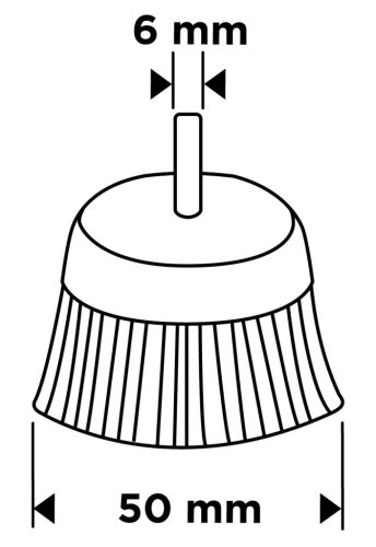 Graphite Drótkorong, fazék, hullámos, 50mm, csapos