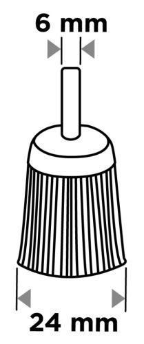 Graphite Drótkorong, fazék, hullámos, 24mm, csapos