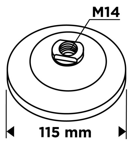 Graphite Drótkorong, tányér, sodrott, 115mm, M14