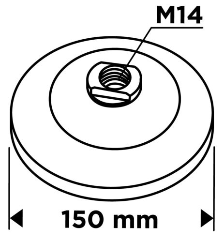 Graphite Drótkorong, tányér, sodrott, 150mm, M14