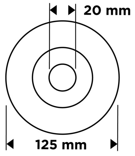 Graphite Drótkorong, tányér, hullámos, 125x20mm, asztali gépekre