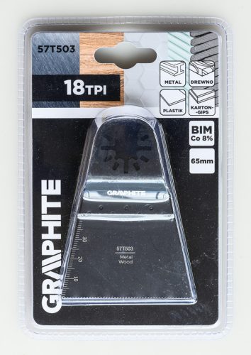 Graphite Multigép, rezgőgép lap, BIM,8% cobalt, 65mm, egyenes merülőfűrész, fémhez