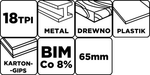 Graphite Multigép, rezgőgép lap, BIM,8% cobalt, 65mm, egyenes merülőfűrész, fémhez