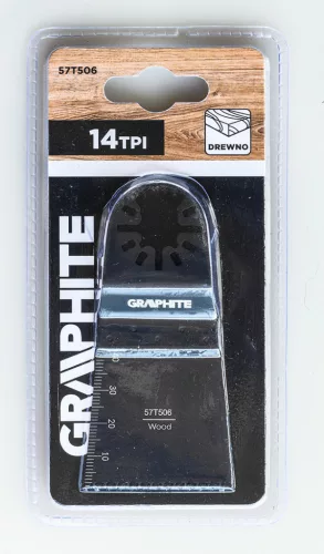 Graphite Multigép, rezgőgép lap, HCS, 14TPI, 45mm, egyenes merülőfűrész, 3oldalon élezett fogak, fához