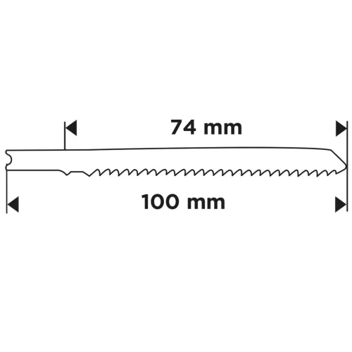 Graphite Dekopírfűrészlap, U-befogó, HCS, 10TPI, 74/100mm, fa-rétegelt lemez, 2db