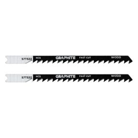  Graphite Dekopírfűrészlap, U-befogó, HCS, 6TPI, 75/100mm, fa-rétegelt lemez, 2db