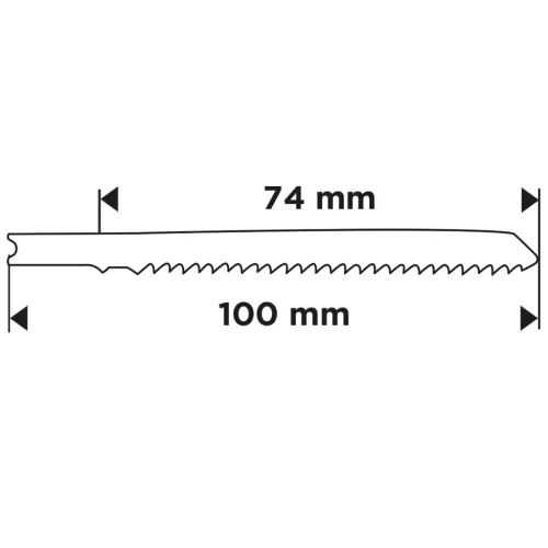 Graphite Dekopírfűrészlap, U-befogó, HCS, 10TPI, 74/100mm, fa-rétegelt lemez, 2db