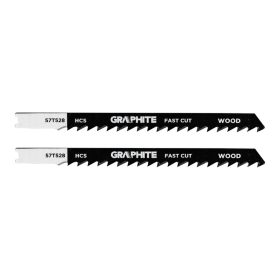   Graphite Dekopírfűrészlap, U-befogó, HCS, 6TPI, 74/100mm, fa-rétegelt lemez, 2db