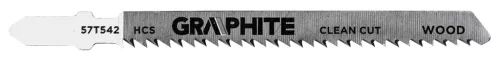 Graphite Dekopírfűrészlap, T-befogó, HCS, 10TPI, 74/100mm, fa-rétegelt lemez, 2db