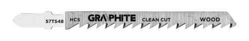 Graphite Dekopírfűrészlap, T-befogó, HCS, 6TPI, 74/100mm, fa-rétegelt lemez, 2db
