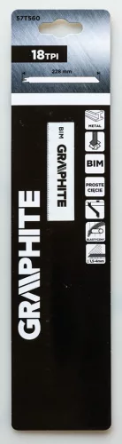 Graphite Orrfűrészlap, BIM, 18TPI, 228X19X0,9mm, fémhez