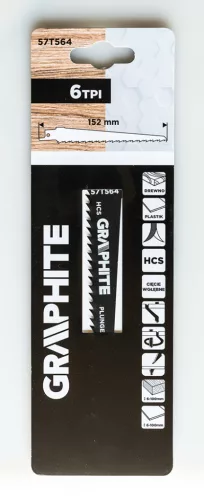 Graphite Orrfűrészlap, HCS, 5TPI, 152X19X1,25mm, fához