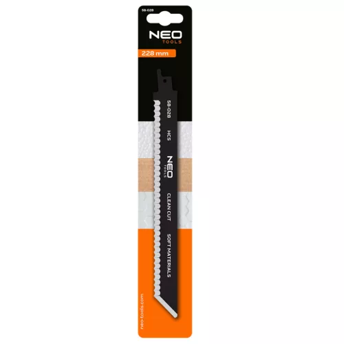 Neo Tools Orrfűrészlap tiszta vágáshoz, szigetelőanyagokhoz, gumihoz, kartonhoz, 228mm, HCS