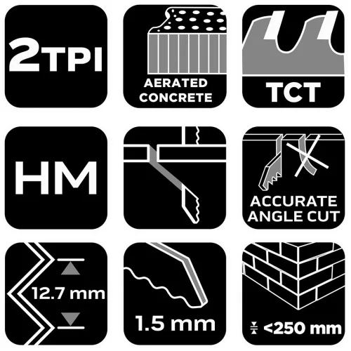 Neo Tools Orrfűrészlap, HM, 305x50x1.5mm, 2TPI