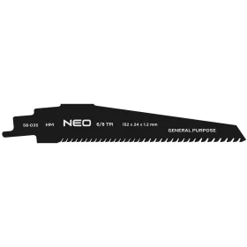 Neo Tools Orrfűrészlap, HM, 152x24x1.25mm, 8/6TPI