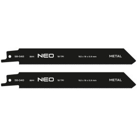Neo Tools Orrfűrészlap, BI-Metal, 150x19x0.9mm, 18TPI, 2db