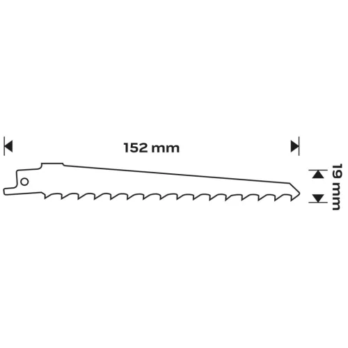 Neo Tools Orrfűrészlap, HCS, 150x19x1.25mm, 6TPI, 2db