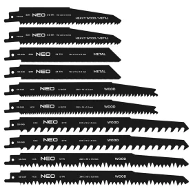 Neo Tools Orrfűrészlap készlet, HCS/Bi-Metal, 10db