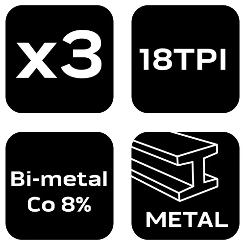Neo Tools Multigép, rezgőgép lap készlet HCS, merülő és félköríves fűrészlapok, fémhez, 3db