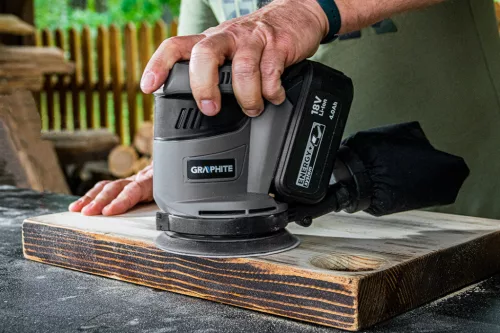 Graphite Akkus excentercsiszoló alapgép 125mm Energy+ (18V) (akku és töltő nélkül)