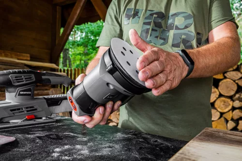 Graphite Akkus excentercsiszoló alapgép 125mm Energy+ (18V) (akku és töltő nélkül)