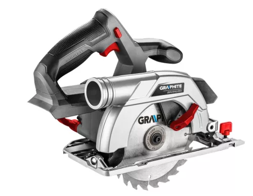 Graphite Akkus szénkefementes körfűrész alapgép, 165x20mm Energy+ (18V) (akku és töltő nélkül)