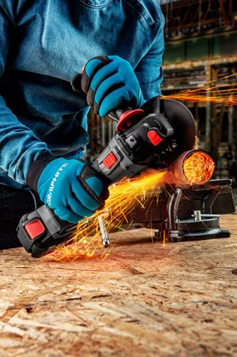 Graphite Akkus szénkefementes sarokcsiszoló alapgép, 125mm Energy+ (18V) (akku és töltő nélkül)