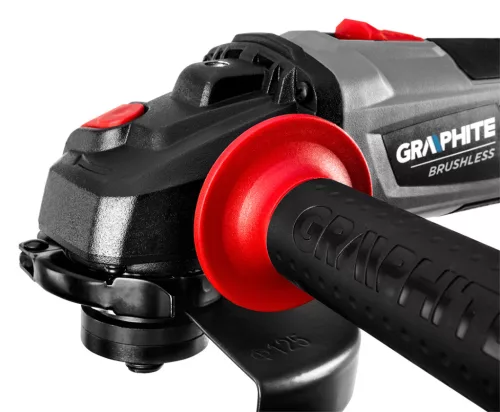 Graphite Akkus szénkefementes sarokcsiszoló alapgép, 125mm Energy+ (18V) (akku és töltő nélkül)