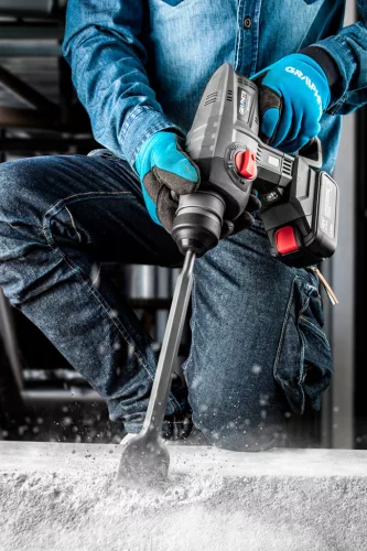 Graphite Akkus szénkefementes fúró-, vésőkalapács alapgép, SDS-Plus Energy+ (18V) (akku és töltő nélkül)