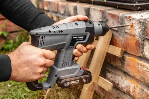 Graphite Akkus szénkefementes fúró-, vésőkalapács alapgép, SDS-Plus Energy+ (18V) (akku és töltő nélkül)