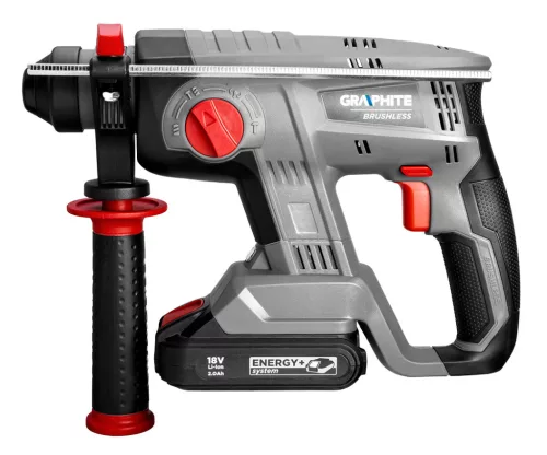 Graphite Akkus szénkefementes fúró-, vésőkalapács alapgép, SDS-Plus Energy+ (18V) (akku és töltő nélkül)