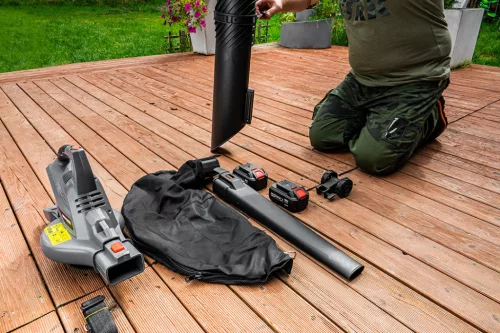 Graphite Akkus lombszívó és fúvó alapgép, 35 literes zsákkal 36V(2x18V), Energy+ (18V) (akku és töltő nélkül)