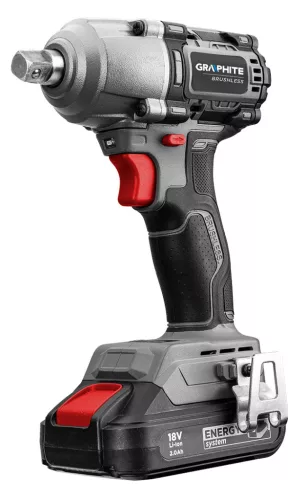 Graphite Akkus szénkefementes ütvecsavarozó alapgép 1/2"(négyszög) 450Nm Energy+ (18V) (akku és töltő nélkül)