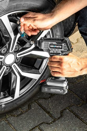 Graphite Akkus kompresszor alapgép, 7bar Energy+ (18V) (akku és töltő nélkül)