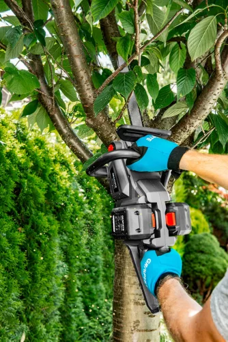 Graphite Akkus szénkefementes láncfűrész alapgép, 350mm 36V(2x18V), Energy+ (18V) (akku és töltő nélkül)