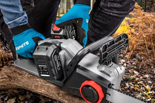Graphite Akkus szénkefementes láncfűrész alapgép, 350mm 36V(2x18V), Energy+ (18V) (akku és töltő nélkül)