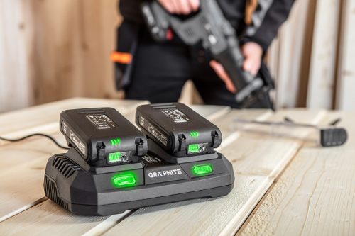 Graphite Dupla akkumulátortöltő, Energy+ (18V)