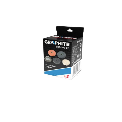 Tartozék készlet Graphite 58G095 akkus köszörűhöz, 5db