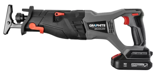 Graphite Akkus szénkefementes orrfűrész alapgép, Energy+ (18V) (akku és töltő nélkül)