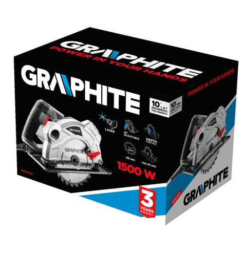 Graphite Körfűrész 185mm 1500W