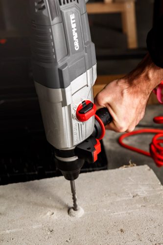 Graphite Fúró-, vésőkalapács kofferben SDS-Plus 2,8J 800W