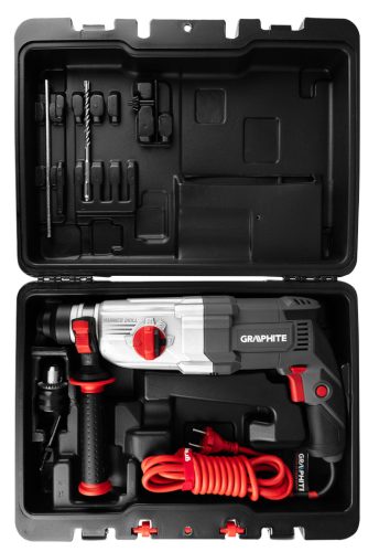 Graphite Fúrókalapács kofferben, SDS Plus 3,4J 900W