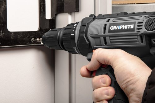 Graphite Elektromos fúró-csavarozó gép, 230V/300W, 10mm-es gyorstokmány, kofferben