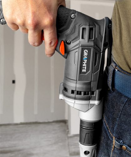 Graphite Csavarozógép, gipszkartonhoz/építőlemezekhez, kuplungos 230V/520W, 0-4200 fordulat/perc, hordtáska
