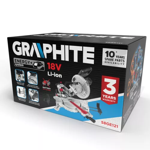Graphite AKKUS Gérvágó alapgép, 210/30mm Energy+ (18V) (akku és töltő nélkül)